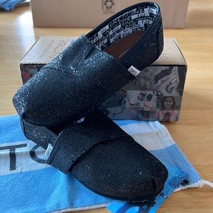 Tiny Toms Classics Black Glitter